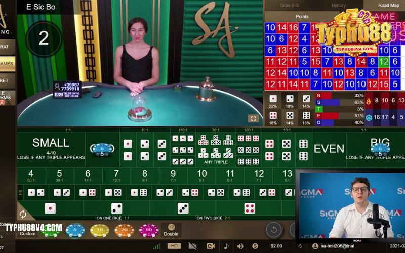 Tương tác trực tiếp với những dealer chuyên nghiệp tại SA Gaming Typhu88